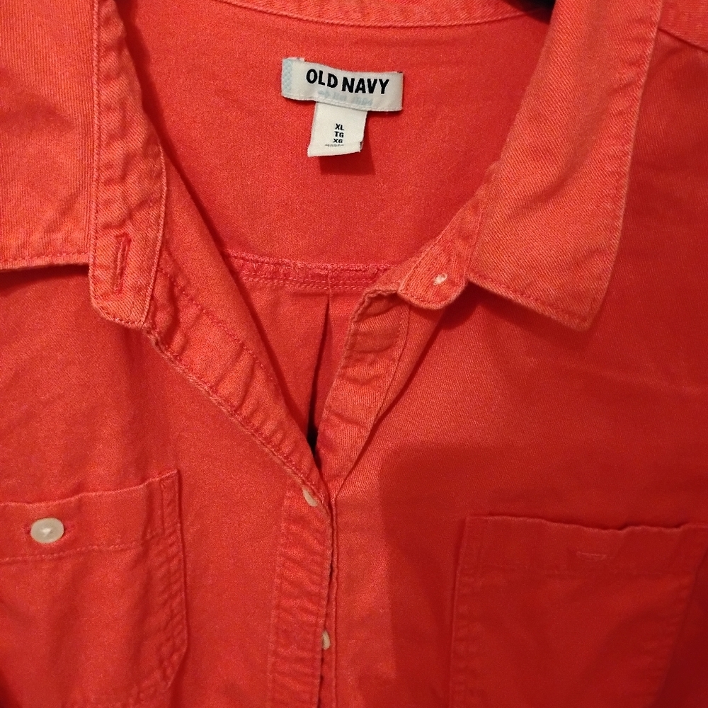Old Navy Vibrant Coral Shirt